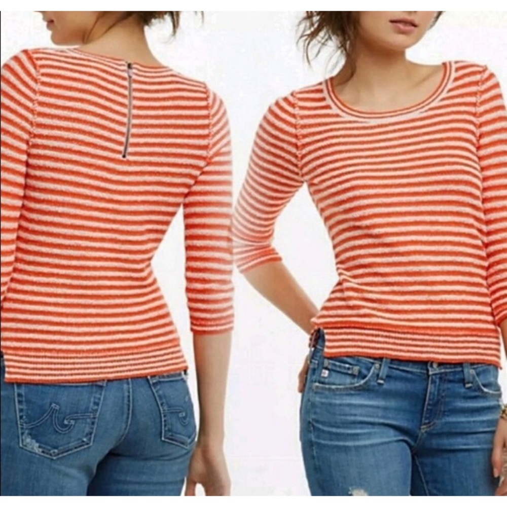 Anthropologie HWR Striped Latitude Sweater Large